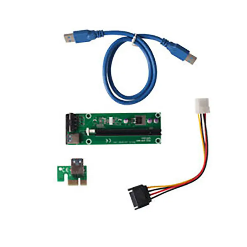 IG-60Cm Pci-E Pci Express Riser Card 1X To 16X Usb 3,0 кабель для передачи данных Sata на 6 Pin источник питания карта для передачи изображений для Btc Miner Mach