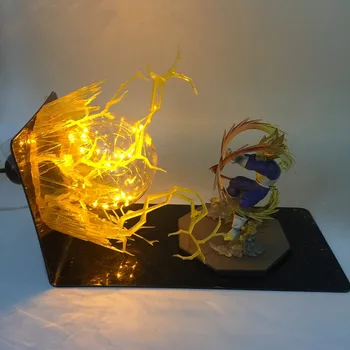 

Anime Dragon Ball Z Goku Vegeta Spirit Bomb Action Figures LED Lamp light ball Toy super Saiya Kamehameha Explosion Scene gift