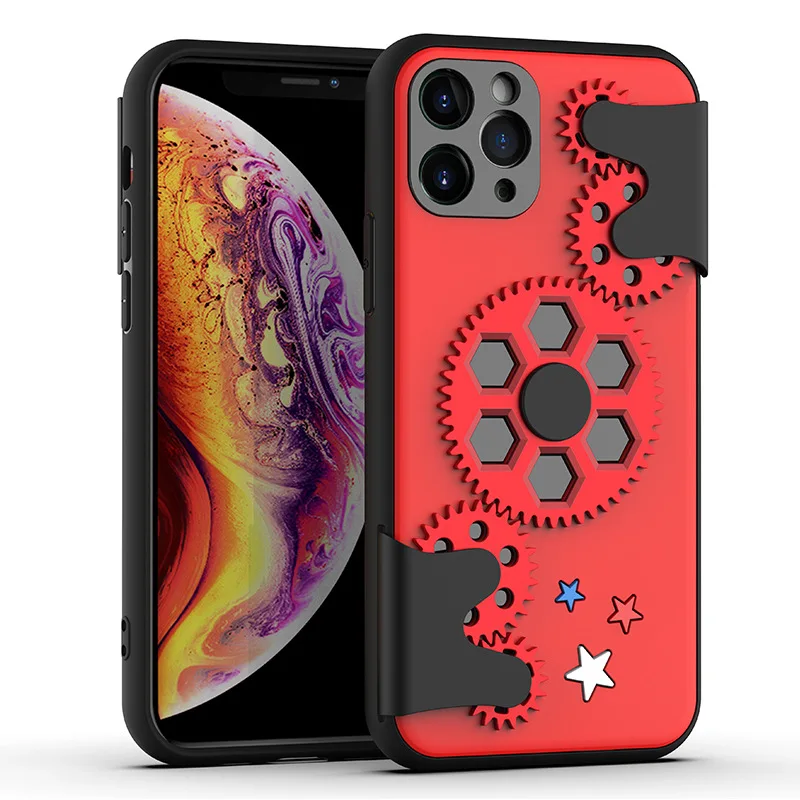 

2020 Creative Anti Relief Stress Wheel Gear Texture Anti-fall Phone Case Cover For Iphone 11 pro max 6 7 8 plus Khushi Protecti