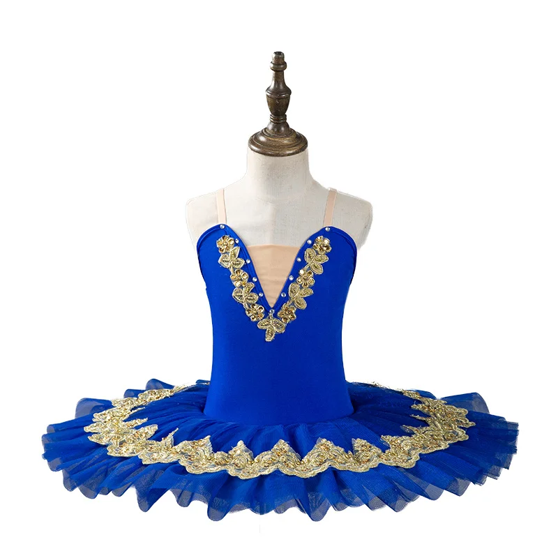 Royal blue Балетная пачка Лебединое озеро балетный костюм для девочек балерина сценическое шоу детское балетное профессиональное танцевальное платье для детей - Цвет: Royal blue