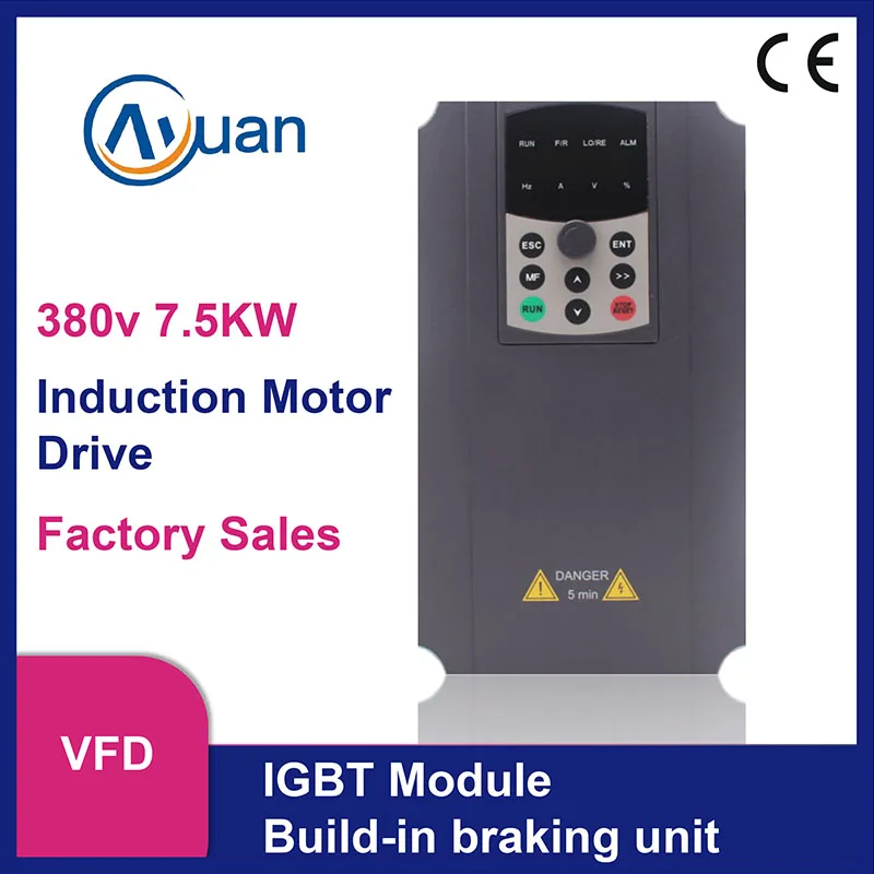 VFD 7.5kw 380V Векторный Преобразователь частоты для индукционного двигателя |