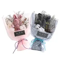 Букет кроликов гербарий на день рождения, инновационное украшение на День Матери