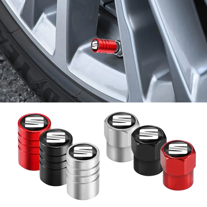 Aluminum Alloy Car Wheel Tire Valve Caps Dust Accessories For Seat Leon