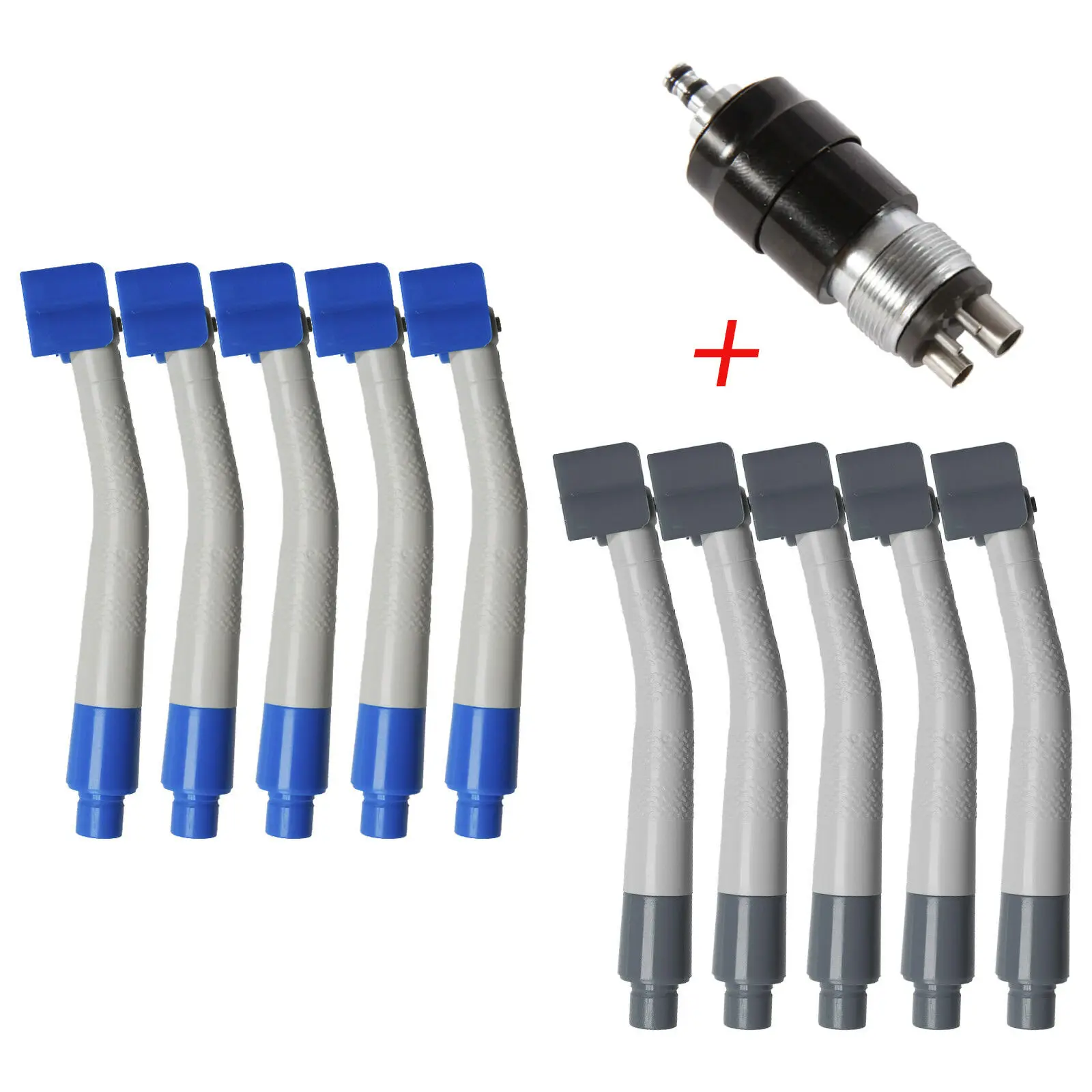 

Disposable Dental High Speed Handpiece Personal Use Air Turbine Blue/Grey New/4 Holes Quick Coupler Fit Nsk