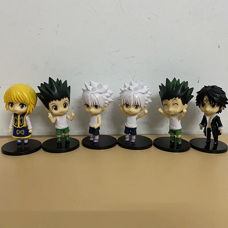 6 Peças Figura Hunter X Hunter Kurapika Gon Freecss Killua Zolyck