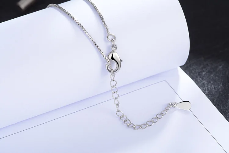 Simple Fashion 925 Sterling Silver Necklace Zirconia Pearl Sweater Long Chain Necklaces For Women Choker Collares S-n168