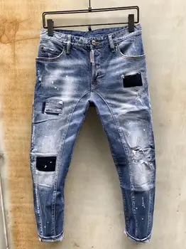 

NEW Men Jeans Ripped for Men Skinny DSQ D2 Jeans Pants Men Jeans Zipper Outwear Man Pants 1 order