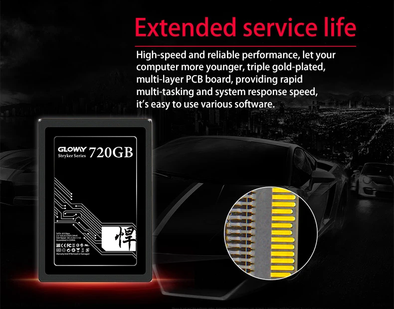 Gloway Лучшая цена твердотельный накопитель ssd 1 ТБ 2 ТБ SATA III 2,5 "480 GB 240 GB 720 gb 1 ТБ для настольных ПК Высокая производительность