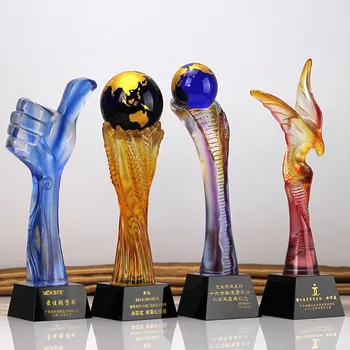 

New Creative High-end Liuli trophy prize medal for customization Enterprise honor Business competition souvenir present gift
