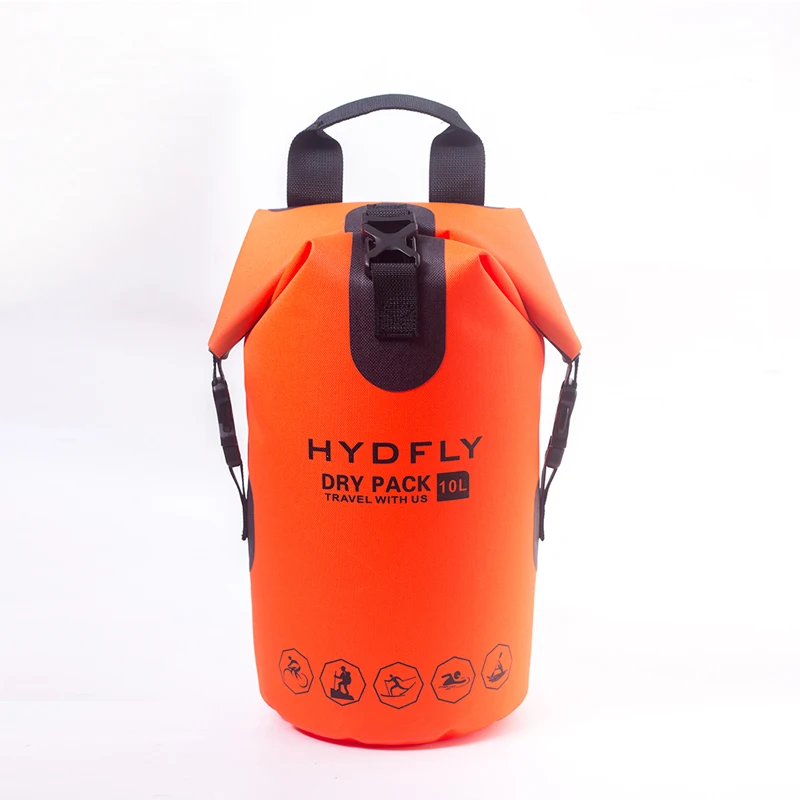 10L Hydfly Спортивная герметичная водонепроницаемая сумка для сухого плавания, пляжная сумка для пляжа, сумка для воды, водонепроницаемая