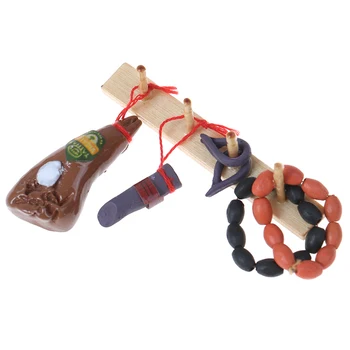 

Cute 1:12 Toy Kitchen Food Meat Hanger Dollhouse Miniature Length Doll House Decoration Accessories 6*4cm