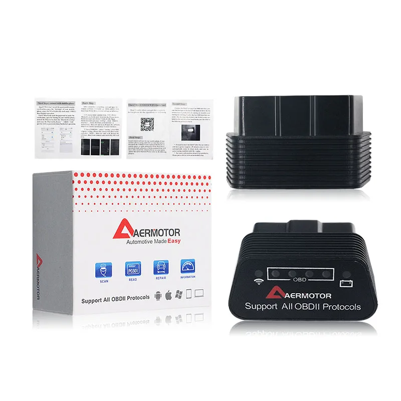 HH OBD2 HHOBD ELM327 Bluetooth V1.5 V2.1 ELM 327 WIFI/WI-FI V1.5 OBDII Car Diagnostic Scanner Tool For Android/IOS/Windows