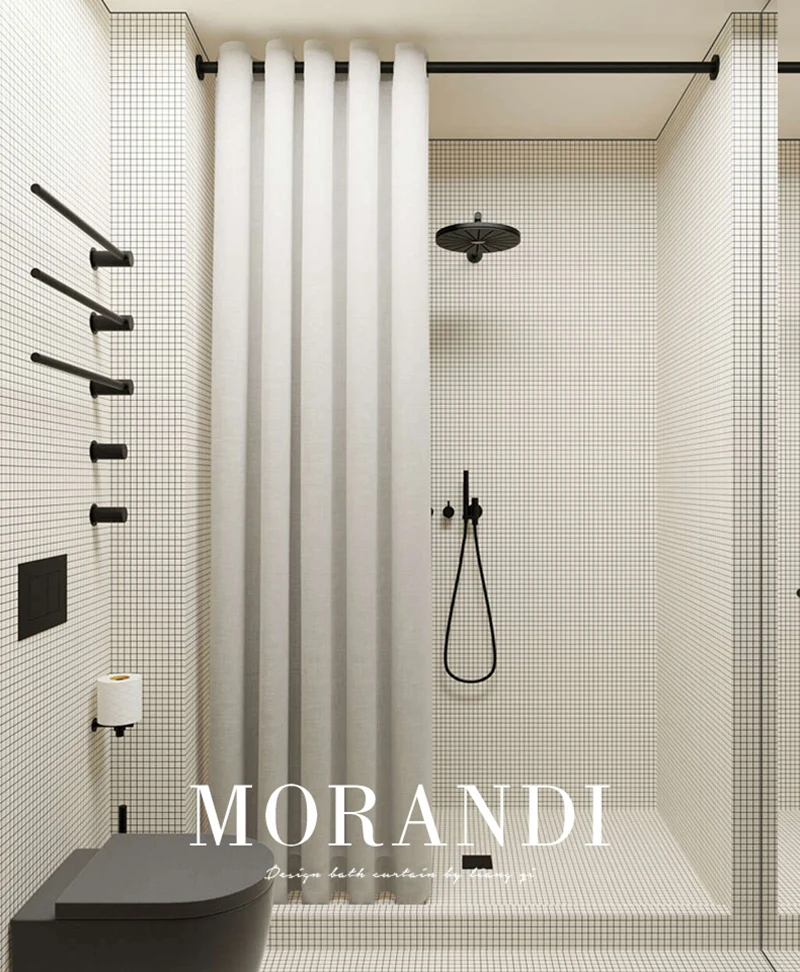 not in Roman Hole Shower Curtain Bathroom Bathtub Partition Quality Waterproof Mildew Proof Fabric Thicken Curtains Home Decor