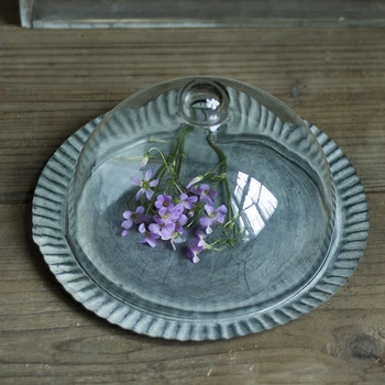 

Unique Handcrafted Vintage Antique Metal Tray Ribboned Round Wrought Iron Storage Tray Rustic Retro Tray For Home Church Wedding