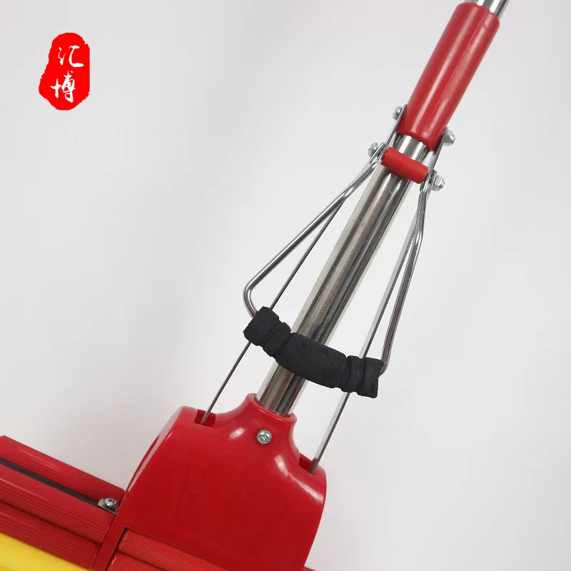 27cm Chinese Red Water-Absorbing Sponge Mop Lazy Mop Roller Household PVA Mop Free Hand Wash