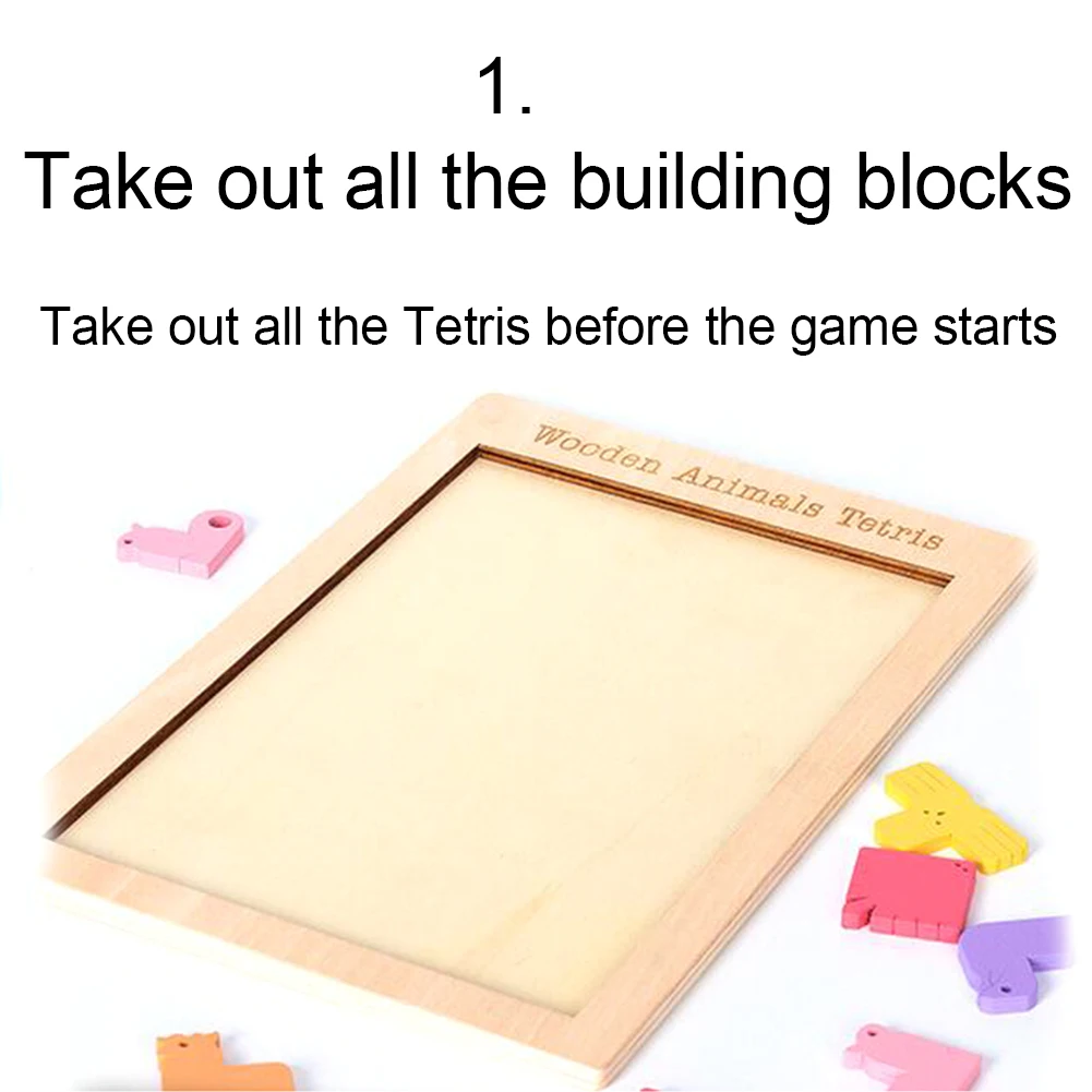Детские Мультяшные животные тетрис Пазлы деревянные Tangram головоломки доска Пазлы тетрис игра обучающая игрушка для детей игрушка подарок