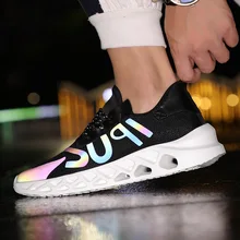 Спортивная обувь мужская Экстра Высокий лист с перфорацией поверхность Светоотражающая MacBook обувь чистая красная Douyin обувь Тренд папа обувь мужская обувь