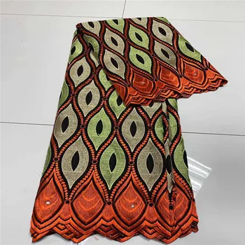 

2020 African Swiss Voile Lace Fabric Embroidery lace trim high quality african Dry cotton lace fabric for wedding 3L100103
