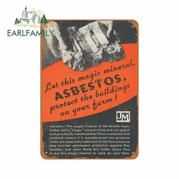 

EARLFAMILY 13cm x 9.1cm For 1937 Magic Mineral Asbestos Personality Creative Sticker Car Accessories Vinyl Car Graffiti Stickers