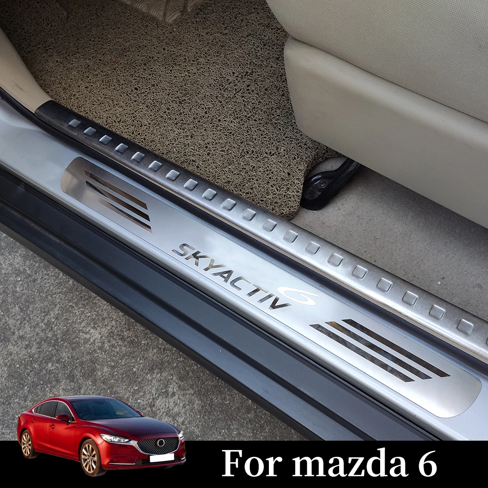 Dekorative Brace damper For Mazda 6 Atenza Car Styling Sticker Stainless Steel Door Sill Strip  Accessories Scuff Plate Pedal 2020 2016 2017 2018 2019|Nerf Bars & Running  Boards| - AliExpress