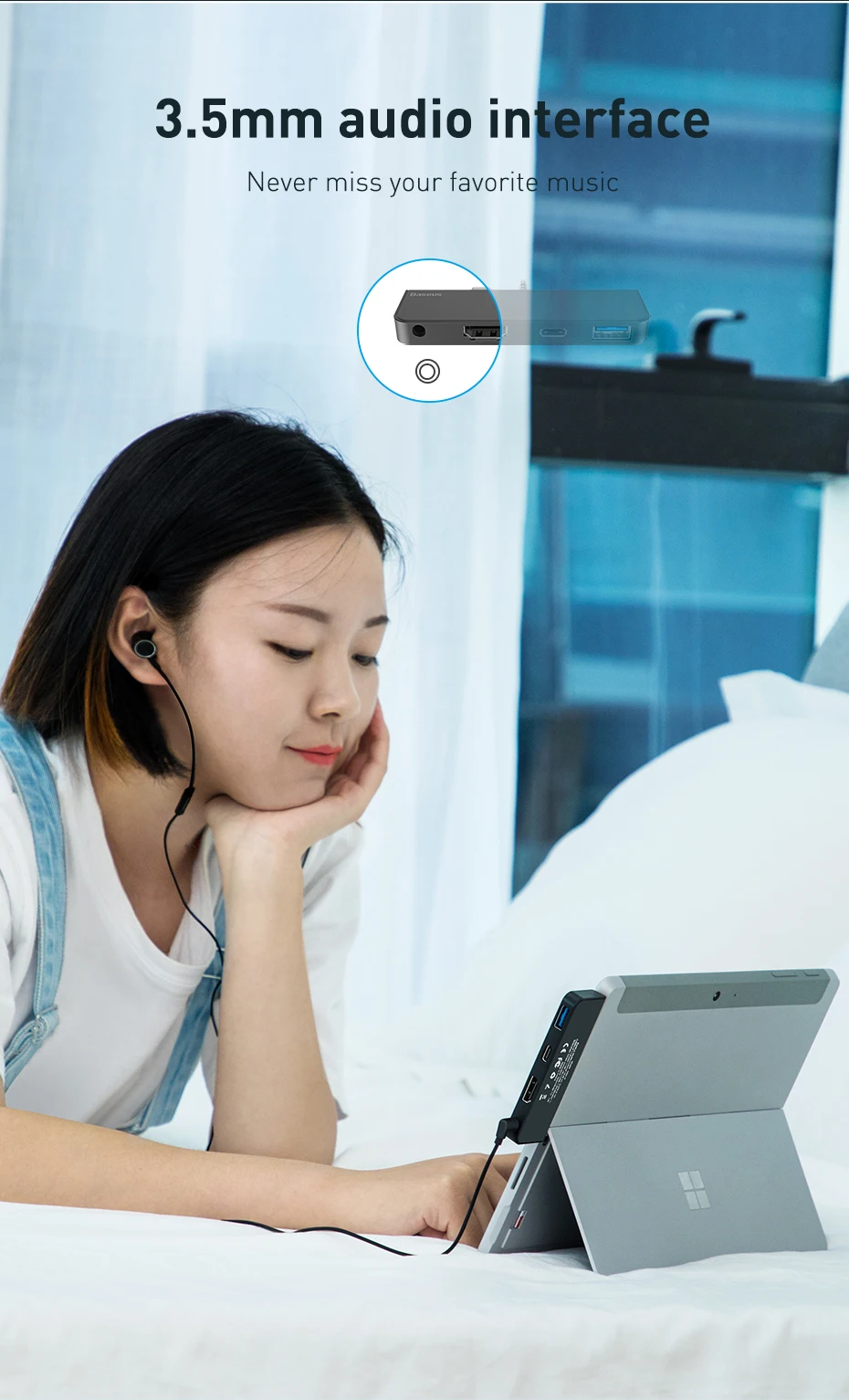 Baseus USB C концентратор к HDMI USB 3,0 RJ45 type C концентратор для поверхности Go Ethernet USB-C type-C мульти usb-концентратор, адаптер для MacBook Pro Air