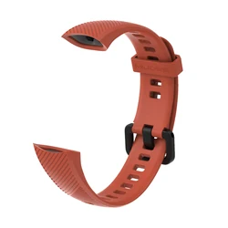 Colorful Translucent Silicone Wrist Strap Bracelet for Honor Band 4 (Orange)
