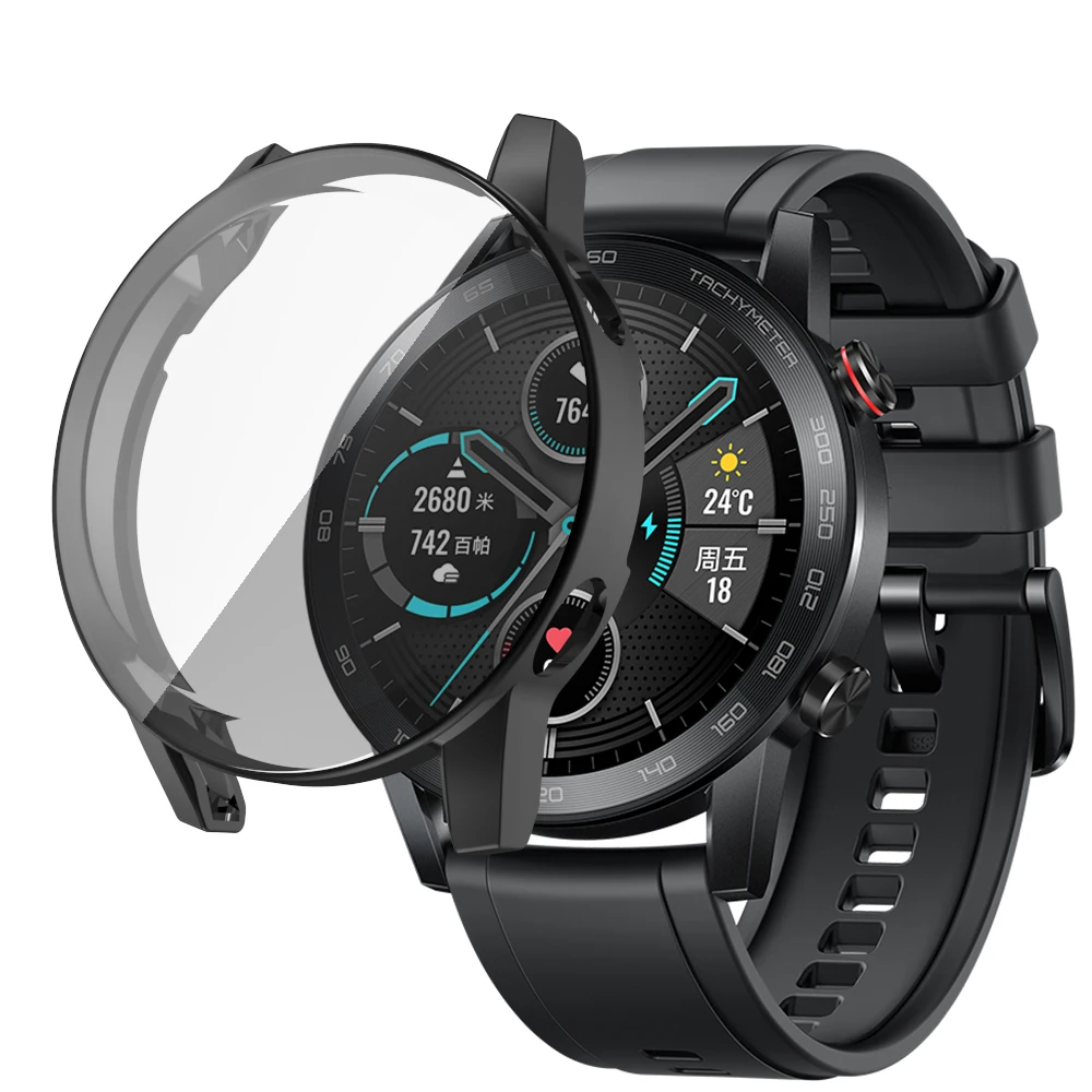 Electroplated tpu all-inclusive protective cover for Huawei Honor Magic watch 2 tpu soft case 46mm antifriction protection watch for watch screen protector case,watch case,watch protector case,smart watch case