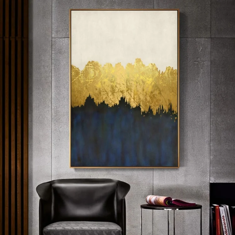 

Абстрактная Золотая ручная роспись маслом, Современная китайская декоративная живопись, гостиная, прихожая, настенная живопись, Bac