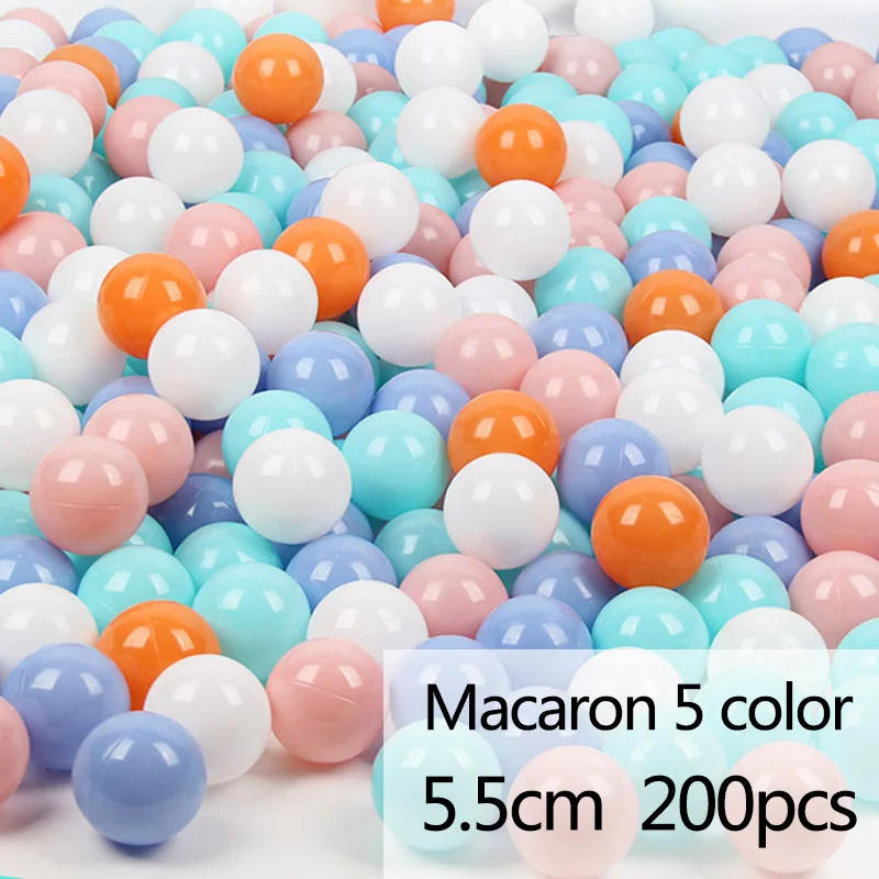 Океан волна мяч экологически чистые забавные Игрушечные Мячи смешанный упругий шар красочные мягкие воды бассейн Открытый Смешные детские спортивные плавать игрушки для манежа - Цвет: macaron5-200-5.5cm