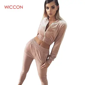 

Women Autumn Two Piece Set Women Tracksuit Hoodies Sweatshirt & Pants High Waist Sets Workout Wear Long Sleeve Zipper Suits