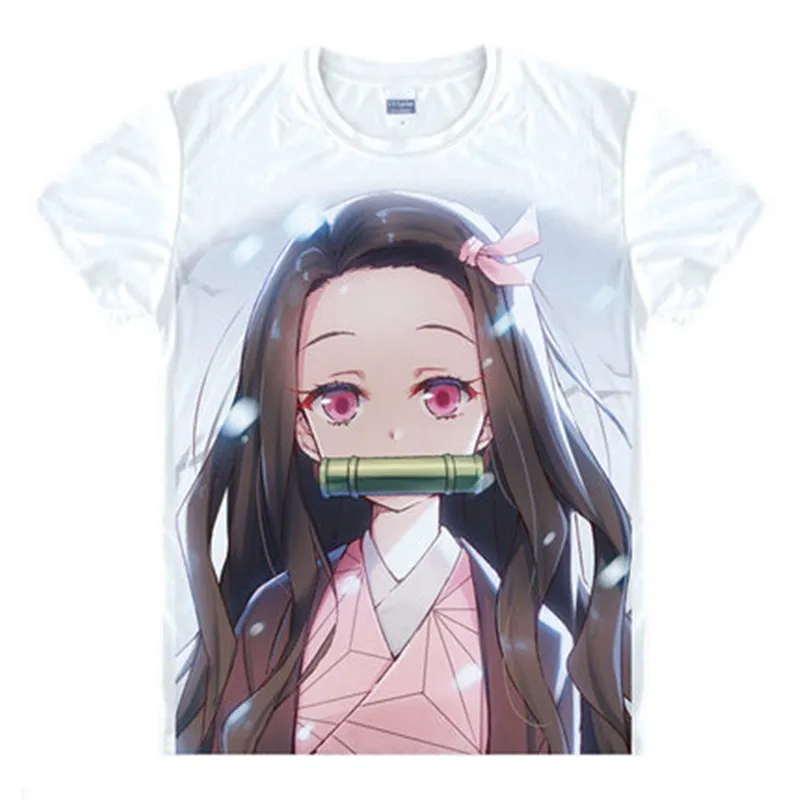 Kamado Tanjirou, футболка, аниме, Kimetsu no Yaiba, манга, Demon Slayer, футболка, крутая, модная, стильная, для женщин, мужчин, топ, футболка, чистый, злой, рубашка - Цвет: 9