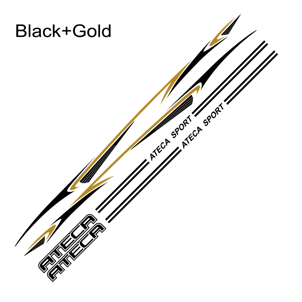 Black Gold 2 шт. виниловая пленка для сиденья Ateca Arona, автомобильные наклейки, авто Стайлинг, тюнинг, спортивные декоративные наклейки, водостойкие тюнинговые автомобильные аксессуары - Название цвета: Black Gold