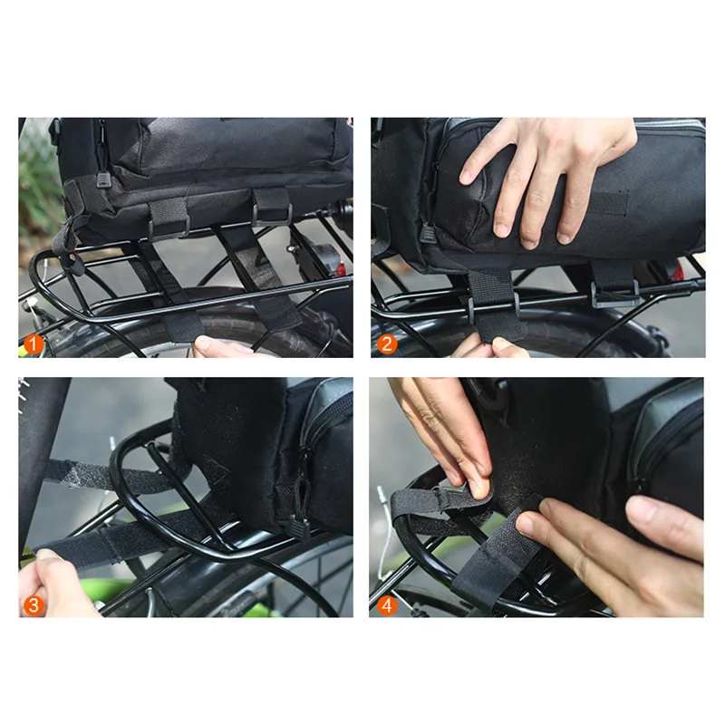 Clearance Bike Bag Mountain Bicycle Storage Bags Pocket High Capacity Hard-Wearing Anti-shock Rear MTB Road Bike Bag Bicycle Accessories 2
