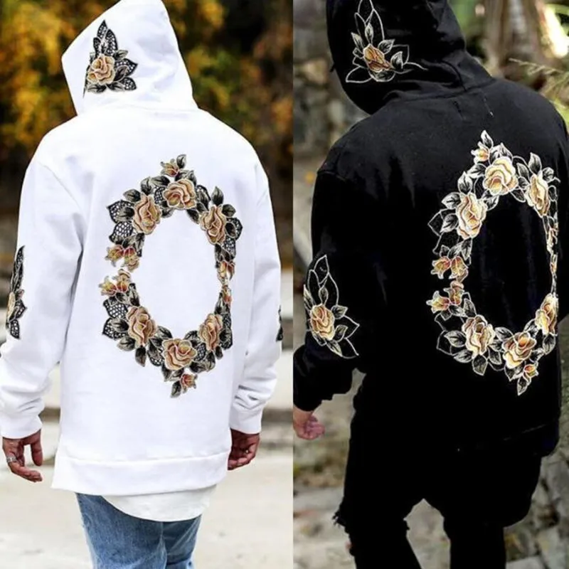 

New Autumn Design 3D Flower Print Hoodies Men Hip Hop Cool Mens Hooded Pullovers Men's Sweatershirt Streewear Hombres Sudaderas