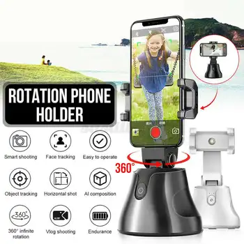 

Smart Shooting Selfie Stick Portable All-in-one Auto 360 Rotation Auto Face Tracking Object Tracking gimbal Camera Phone Holder