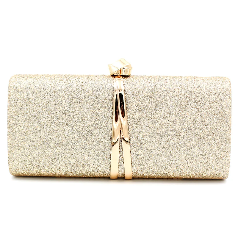 

New Style-Style Dinner Party Bag WOMEN'S Handbag Pu Square Sling Bag Carrying Shoulder Sequin Bag