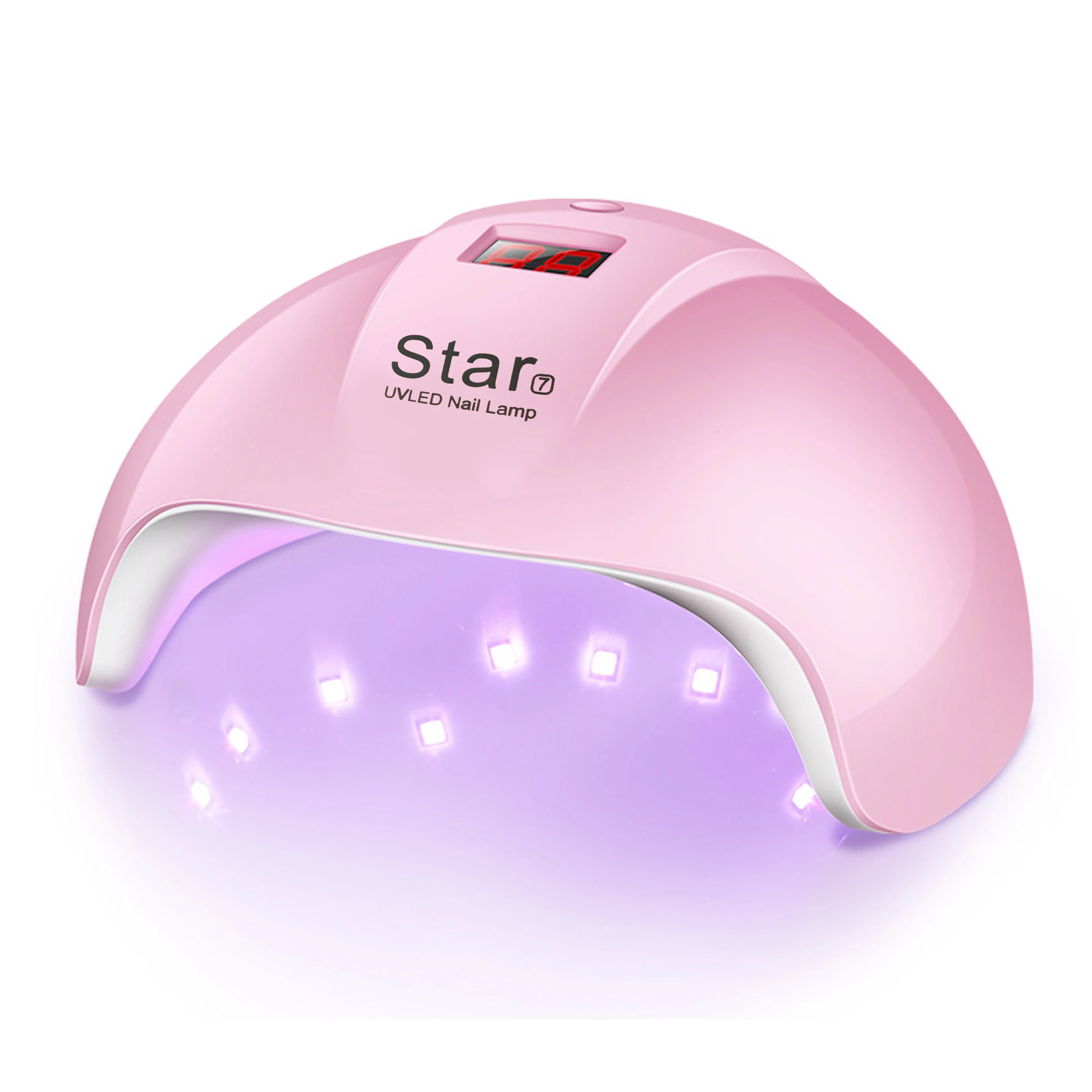 Star 7 Сушилка для ногтей Светодиодный УФ лампа 24 Вт мини-лампа с USB для маникюра ЖК-дисплей сушка все Гель-лак для ногтей инструменты для дизайна ногтей - Цвет: Pink No Box