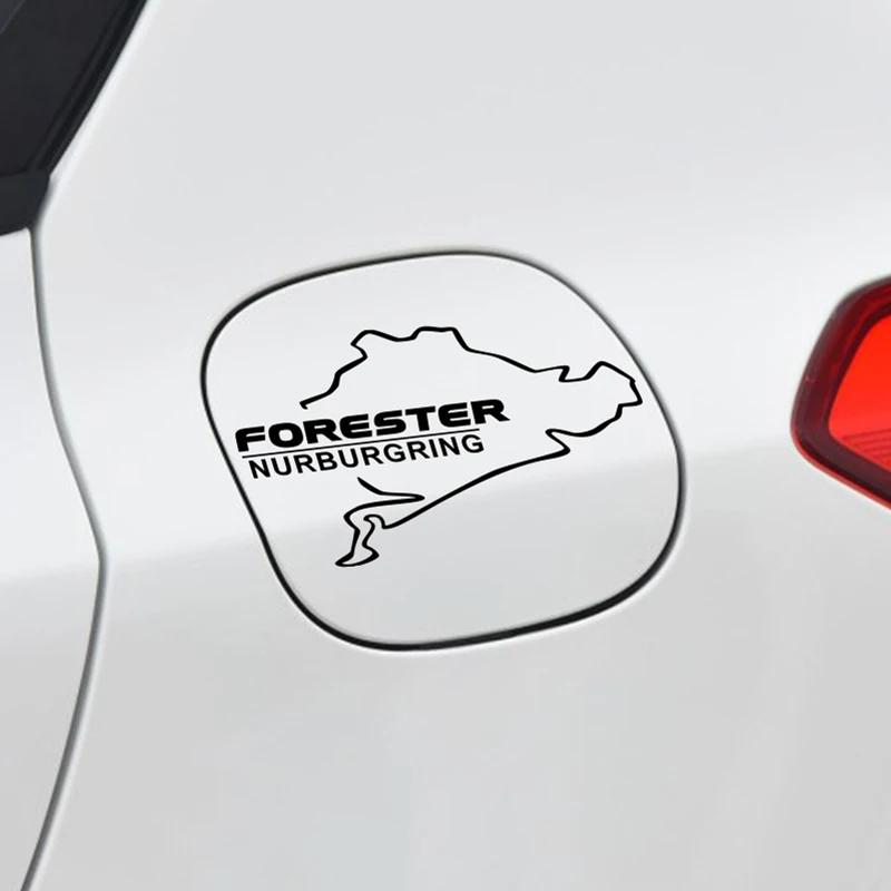 

15CM Car Fuel Tank Cap Stickers Reflective Auto Racing Nurburgring Decor PVC Decals For Subaru Forester SH SJ Vinyl Accessories