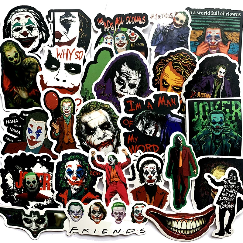 50 unids/lote 2021 Joker película impermeable pegatinas para equipaje Laptop bicicleta de teléfono para motocicleta coche calcomanía etiqueta