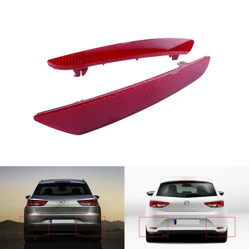 ANGRONG 2 pezzi sinistra + destra paraurti posteriore riflettore copriobiettivo rosso per Seat Leon Stylance Hatchback 2013-2019