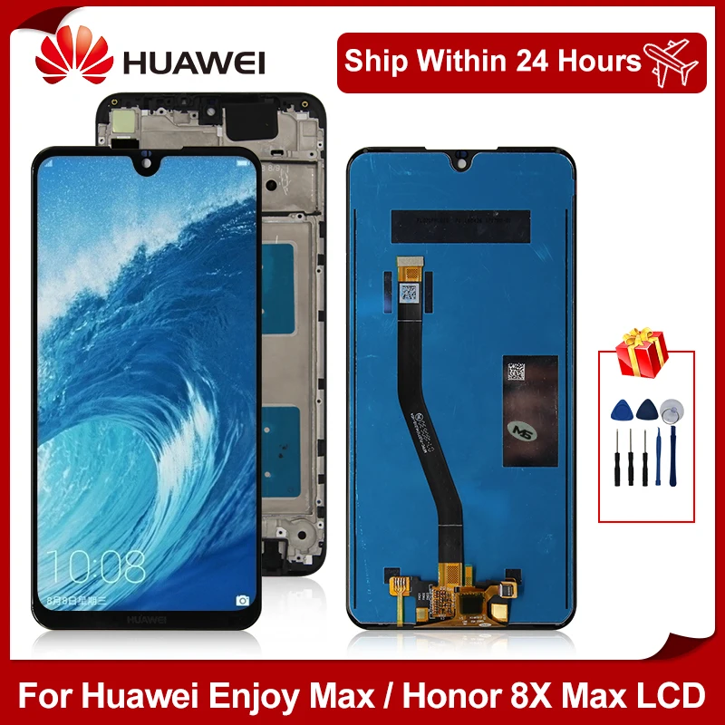 ЖК-дисплей 7 12 дюйма для Huawei Honor 8X Max Enjoy SD636 SD660 сенсорный экран с дигитайзером в