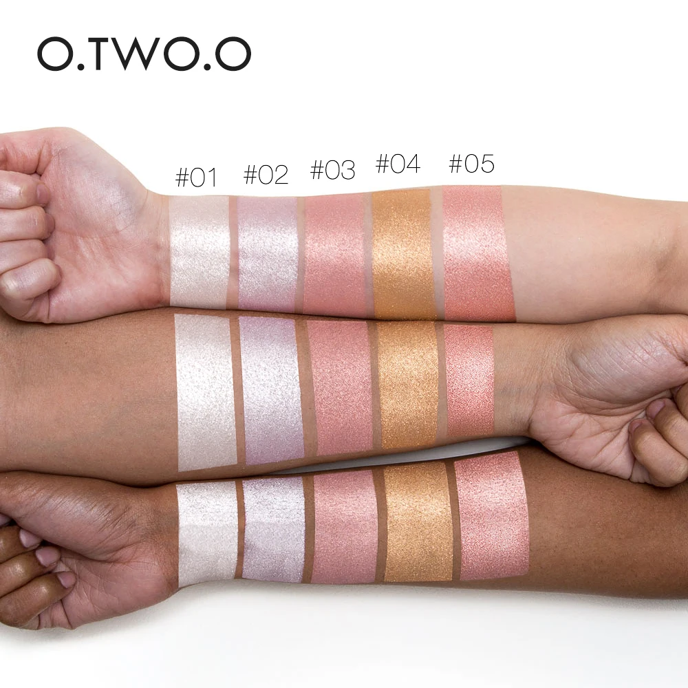 O.TWO.O Shimmer highlighter пудра палитра контурирующий лицо макияж Хайлайтер для лица Хайлайтер с эффектом загара осветляет кожу 5 цветов