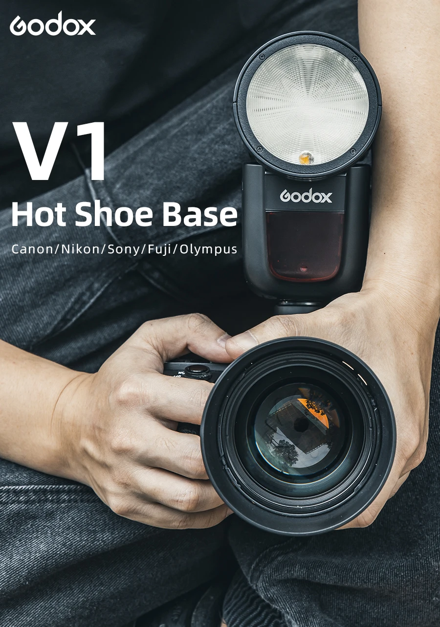 Godox Вспышка V1 V1C V1N V1S V1F V1O V1P для вспышки «Горячий башмак» и заменить аксессуары