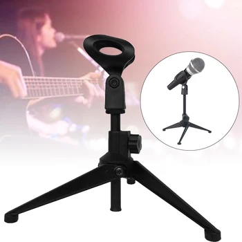 

Tripod Microphone Holder Stand Desktop Height Adjustable Detachable Mic Stand Rack Home Studio Live Streaming KTV Mic Holder