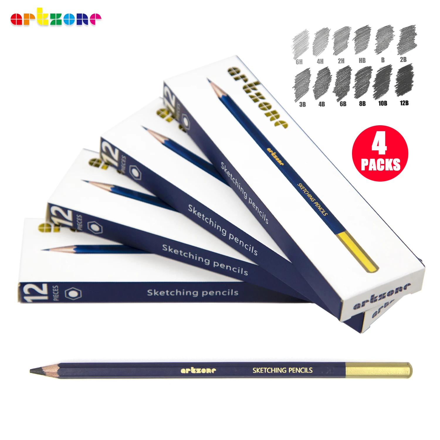 Pencil Set Hb 2b 6h 4h 2h 3b 4b 5b 6b 10b  Professional Drawing Pencils Set  - Wooden Lead Pencils - Aliexpress