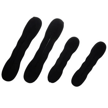 

4pcs ic Foam Sponge Clip Hair Styling Donut Bun Former Maker (2 Large+2 Small)