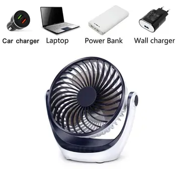 

5 inch USB Fan Portable 2 Speed Adjustable 360° Rotatable Mini Personal Fan Air Cooler for Home Office Bedroom Desktop