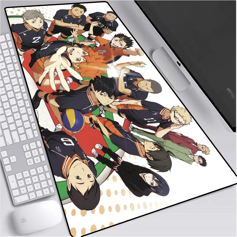 

XGZ Anime Haikyu Large Mouse Pad Japanese Popular Comics Volleyball Teenager XXL Computer Notebook Non-Slip Keyboard Gaming Desk