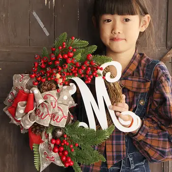 

2020 Christmas Wreath Handmade Rattan Pendant Garland Shopping Mall Christmas Tree Door Decoration Wreath Guirnalda Navidad Hot