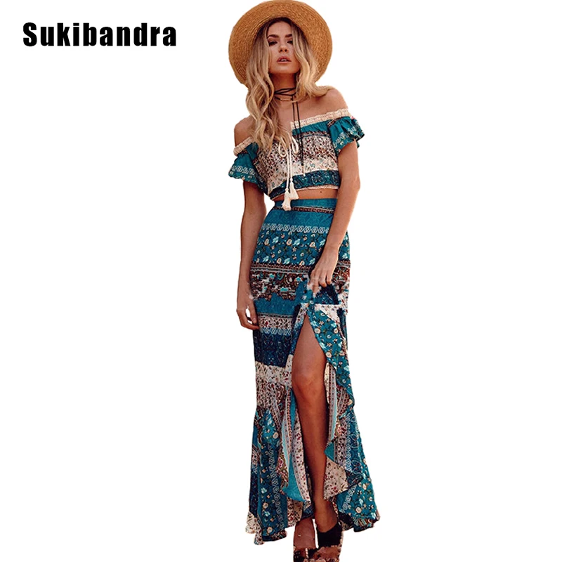 Bohemian 2 piece dress Clearance
